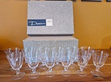 Série de 12 verres à vin en cristal de Daum modèle Orval 11cm coffret d'origine