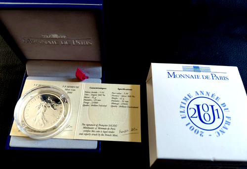 Coffret francs argent bu - argent,