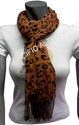 Grand foulard marron - foulard, à