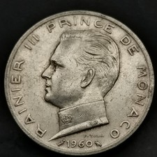 5 FRANCS 1960 RAINIER III