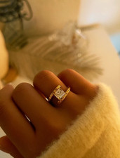 Bague dorée ajustable en