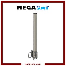 Fixation Droit Balcon et Mât en Acier Galvanisé Longueur 60 cm Ø 50 mm Parabole