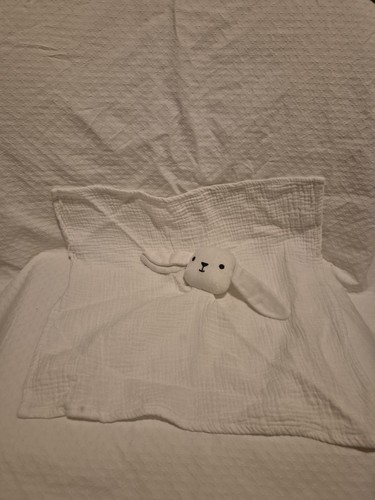 Doudou plat lapin chien - doudou, blanc