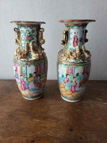Vases faïence chinoise lot - vases,