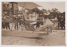 PIONNIER AVIATION -Paulhan à Juan-les-Pins c.1911- Hydroplane Curtiss "Le Triad"