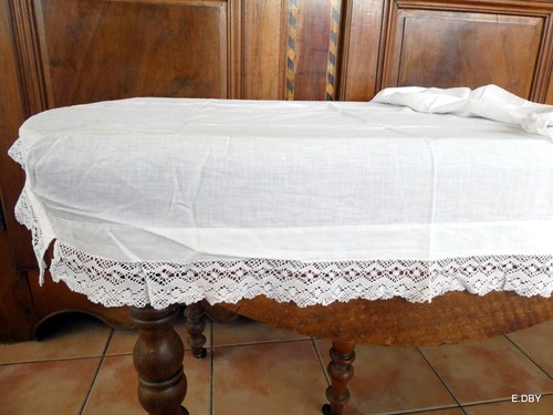 Ancien cache sommier coton - ancien,