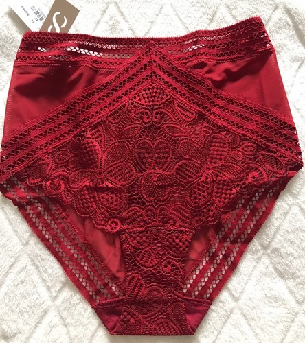 Culotte haute rouge foncé - culotte,