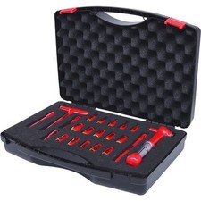 KS TOOLS Jeu de douilles 1/4" avec outils isolés, 21 pièces
