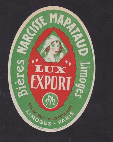 Ancienne étiquette alcool
