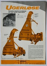 prospectus brochure Ugerlose faucheuse ensileuse a fléaux tracteur tractor