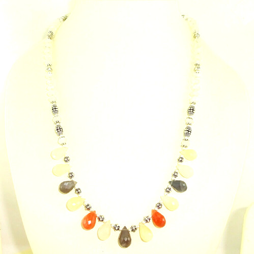 Collier perles facettes - perles, à