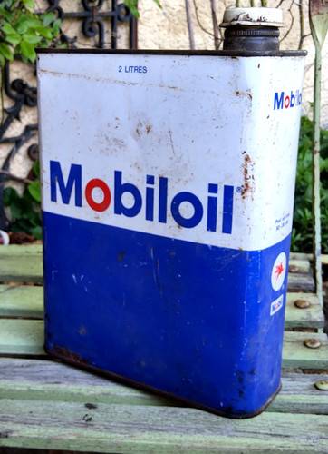 Rare antique bidon mobiloil - mobiloil,