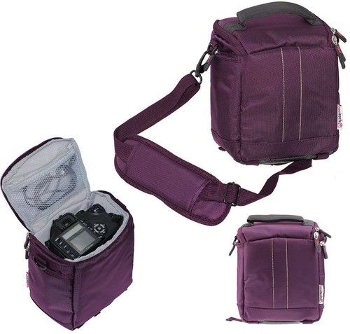 Navitech purple camera - purple, bag