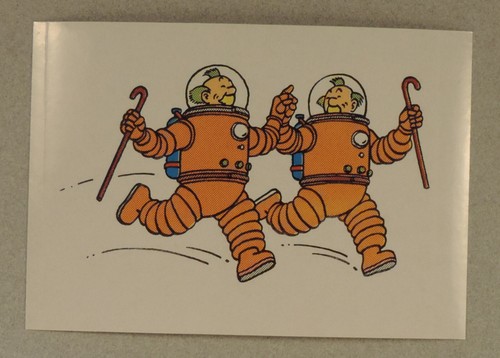 Herge tintin autocollant lune - ,