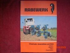 BROCHURE   PUBLICITAIRE   CHARRUES  REVERSIBLES  RABEWERK  6/85