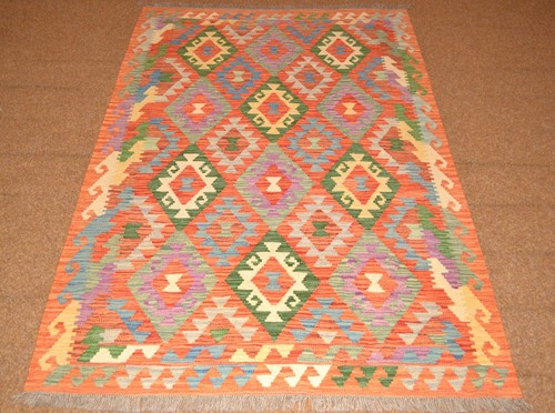 Tapis kilim oriental tissé - tissé, À