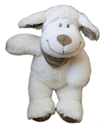 Peluche doudou mouton blanc - peluche,