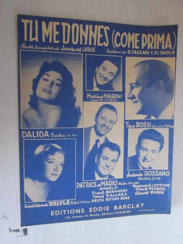 Partition dalida tu - ,