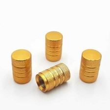 bouchons valve strié doré aluminium-lot de 4-Auto Moto Vélo Scooter roue
