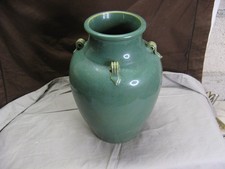 Vase grès asiatique vert - vase,