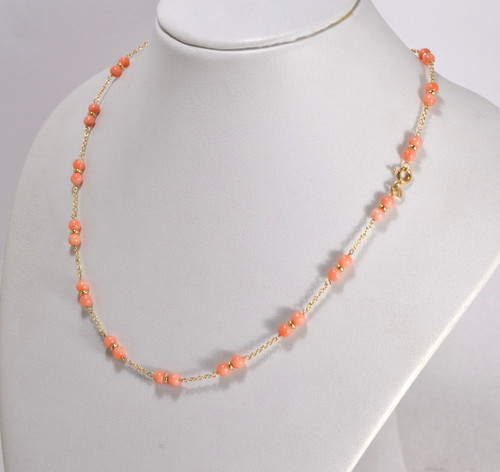 Collier corail rose 5 - 18,