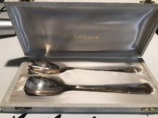 ANCIEN COFFRET COUVERTS À SALADE ERCUIS STYLE POMPADOUR