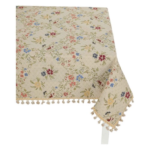 Nappe dorée avec glands