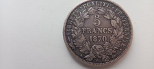 pièce argent 5 frs ceres 1870 A