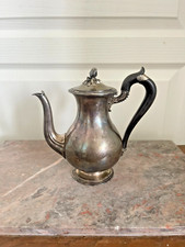 Ancien Cafetière Théière METAL ARGENTE Art Nouveau CHRISTOFLE