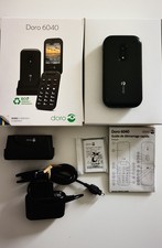 Doro 6040 Noir Téléphone Mobile Neuf Clapet A Touche Desimlocké Tout Réseaux 📱 