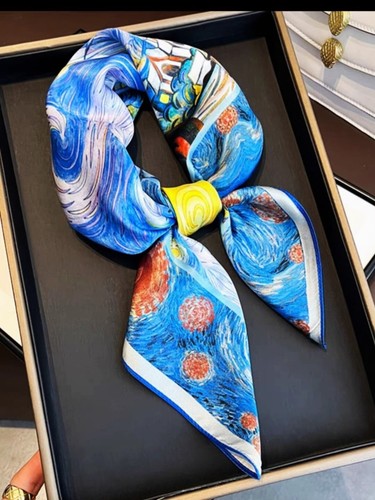 Foulard carré 100 soie van - soie,