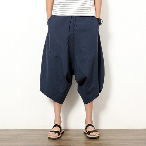 Neuf hommes lin capri pantalon - lin,
