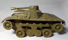 Jouet ancien tôle Tank Joustra Made in France vintage char armée Tchad militaire