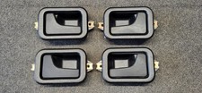 Jeu de poignées de porte intérieures BmW E30 E23 noir E24 E28