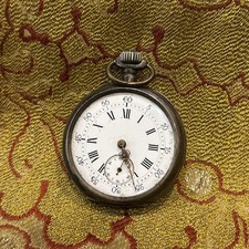 ancienne montre a gousset en argent chronometre ne fonctionne pas 4.5cm