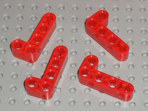 Lego technic red liftarm - red,