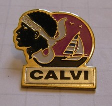 PIN'S CORSE CORSICA CALVI TETE MAURE VOILIER vintage pin