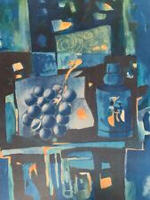 Lithographie abstraite en couleur signée Tony Agostini (italien/français, 191...