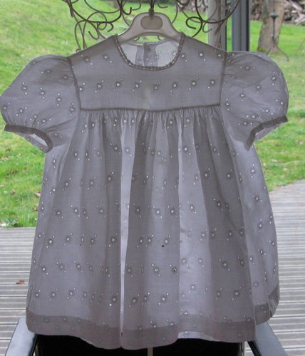 Robe ancienne dentelle blanche - robe,