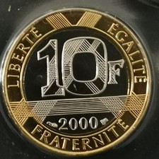 10 FRANCS GENIE DE LA BASTILLE 2000 BU 100000 EX. / SCELLEE ET ISSUE DU COFFRET