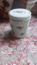 Boite à thé Royal Albert Cylindrique en metal Collection Flower Of The Month