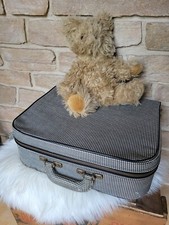 BELLE VALISE PIED DE POULE NOIRE ET BLANCHE RÉTRO VINTAGE  👗👒🩱