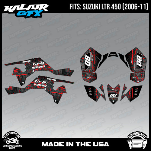 Graphics kit for suzuki atv - graphics,