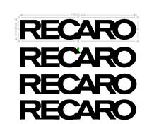 4x stickers RECARO  DIMENSION D'UN STICKER 30X170MM