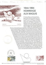 Document Philatélique 1er Jour HOMMAGE AUX MAQUIS 1994 N°YT 2876