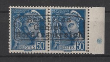timbre France de guerre Dunkerque 50c bleu num 4 paire neuve rare