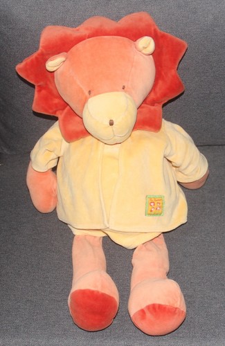 Doudou lion orange jaune les - doudou,
