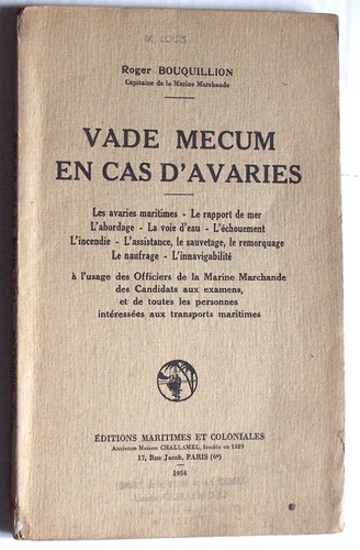 Vade mecum cas avaries - vade, d'avaries