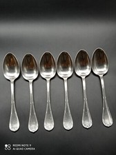 6  cuillères de table Christofle métal argenté modèle RUBAN CROISES , 21 cm