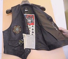 AVIREX LTD  GILET  CUIR SANS